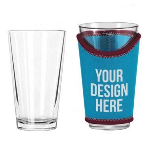 Factory Custom Reusable Neoprene Schooner Glass Cooler Coolies Pint Glass Sleeve Cover with OEM Logo - Product Image 4