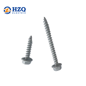 (250) Viti per Tetti in Metallo Zincato con Testa Esagonale 10 X 2 Pollici per Lamiera e Rivestimenti in Legno - Product Image 3