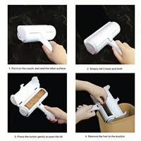 Rouleau Adhésif Réutilisable pour Éliminer les Poils d'Animaux (Chiens, Chats) – Brosse Portable en Plastique Auto-Nettoyante pour Animaux – Vente en Gros