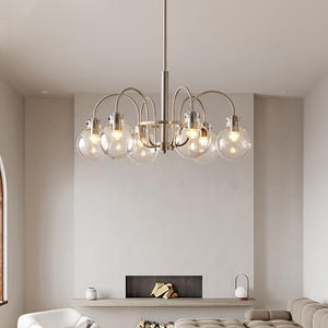 Lampe de chambre à coucher vintage nordique créative en fer style Wabi-Sabi, lustre rétro minimaliste LED blanc chaud réglable - Product Image 4