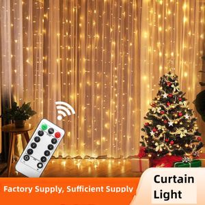 Guirlandes lumineuses LED murales pour fenêtre, rideau lumineux de sécurité pour chambre à coucher, mariage, fête, toile de fond, jardin, intérieur, Noël - Product Image 3