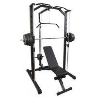 Station de musculation multifonctionnelle Smith Power Rack en acier pour usage commercial avec barre de traction