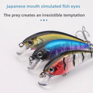 Leurre de pêche artificiel en plastique ABS de 10 cm et 10 g, type Minnow, avec yeux 3D, pour la pêche au bar, au brochet, en eau douce et en eau salée - Product Image 4