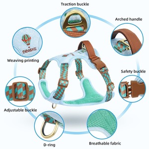 Arnés de Perro Tipo Chaleco Cómodo de Poliéster a Prueba de Explosiones, Arnés Anti-Escape para Mascotas, Correa para Perro - Product Image 1