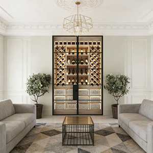 Gabinete de Bodega Moderno Personalizado de Primera Calidad, con Control de Temperatura, Rejilla de Diamantes, Almacenamiento, Exhibición, Alta Calidad, Duradero, Integrado - Product Image 6
