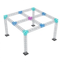 Structure de scène mobile en aluminium pour DJ, éclairage de scène de concert, éclairage de scène musicale, éclairage DJ, capacité de charge 200 kg, montage rapide