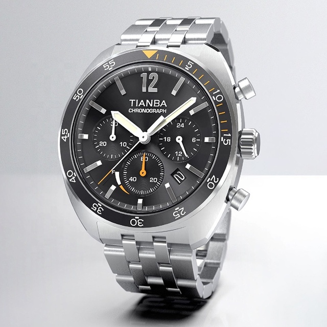 High Quality Custom Low Moq 316l Stainless Steel Dome Sapphire Diver Dive Solar Ocean Master Sport Chronograph Watch for Sale