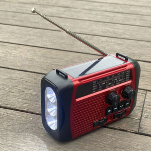 Factory Solar Hand Crank Portable AM FM SW Radio with A Telescopic Antenna with <b>LED</b> Flashlight and Multi Band Reception - Product Image 6