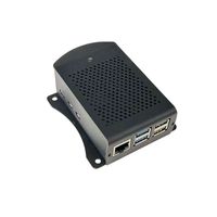 Casing Raspberry Pi 5 Berkualitas Baik, Casing Aluminium Hitam, Kotak Pelindung Logam untuk Raspberry Pi 5 Model B