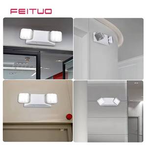 Lampe d'urgence double tête FEITUO avec batterie nickel-cadmium longue durée, utilisation énergétique efficace pour les couloirs résidentiels - Product Image 2