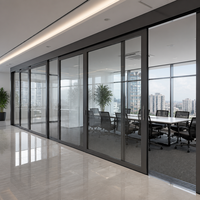 Portes de patio extérieures de grande taille, modernes, résistantes aux ouragans, à double vitrage, en aluminium, avec système de levage et de glissière en aluminium.