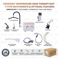Kit de lit de lavage pour salon de coiffure avec spa capillaire à circulation d'eau thermostatique en forme de Y, télécommande et pompe à eau