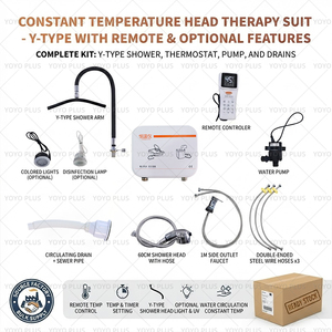 Kit de Spa Capilar con Circulación de Agua Termostática en Forma de <span class=keywords><strong>Y</strong></span> para Salón de Belleza, con Control Remoto <span class=keywords><strong>y</strong></span> Bomba de Agua - Product Image 2