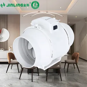 Factory wholesale large air volume plastic duct type ventilation fan suitable for bathroom, kitchen and office in line duct fan