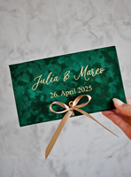 Enveloppe de luxe pliable pour billets et cartes, personnalisable, beige neutre, carte de vœux avec fenêtre ajourée pour cadeau, mariage, anniversaire