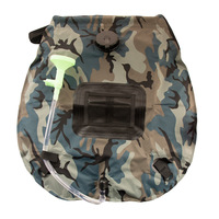 Douche de camping portable solaire 20L Gallon Sac de douche de camping avec tuyau amovible amélioré Tête de douche commutable marche/arrêt