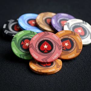 [Direct Usine] Jetons de <span class=keywords><strong>poker</strong></span> professionnels en céramique de 39 mm, 10 g, avec logo <span class=keywords><strong>personnalisé</strong></span>, qualité casino, impression par sublimation intégrale - Product Image 1