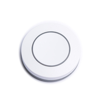 Control Remoto Inalámbrico de 3V 433Mhz con Chip EV1527, Tipo Aprendizaje, 1 Botón de Pánico SOS, Interruptor de Control Remoto Redondo para Hogar Inteligente