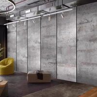 Revêtement mural auto-adhésif 3D rétro industriel géométrique imperméable gris ciment sans joint pour bureaux, bars et restaurants (Hot Pot)