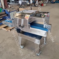 Trancheuse commerciale de viande cuite avec transporter la découpeuse de tranche de saucisse de bacon de tranchage de Biltong