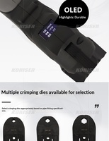 Herramienta de Prensado Inalámbrica, Alicates Hidráulicos para Tuberías MEC-1550, a Batería, para Prensar Accesorios de Cobre, Acero y PEX