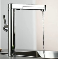 Robinet de lavabo multifonction moderne avec douchette extractible, cascade, affichage LED, eau chaude et froide, pour salle de bain et cuisine