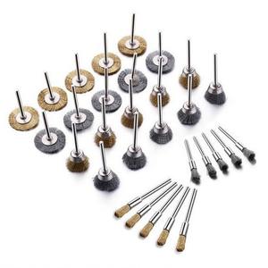 ชุดแปรงลวดทองแดงเหล็กกล้า ด้ามจับขนาด 3 มม. สำหรับเครื่องเจียรไฟฟ้า ขัดเงาโลหะ แกะสลักไม้ และลบคม - Product Image 1