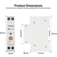 TUYA WIFI interrupteur intelligent disjoncteur 63A 1P mesure de puissance surveillance minuterie relais pour maison intelligente télécommande sans fil