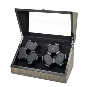 <span class=keywords><strong>Caja</strong></span> de Lujo para 6 <span class=keywords><strong>Relojes</strong></span> Automáticos con Motor Japonés Silencioso, Estuche de Madera de Sándalo Brillante Sensible a la Luz, Exhibidor de Boutique - Product Image 3