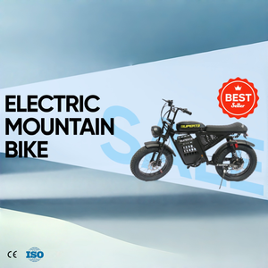 Vélo de montagne électrique rétro haut de gamme à pneus larges de 20 pouces, 750W, suspension intégrale, frein à disque hydraulique, <span class=keywords><strong>acier</strong></span>, 7 vitesses - Product Image 2