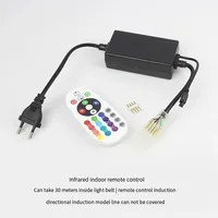 Bande lumineuse LED flexible 220V 60 LED/m SMD 5050 RGB, étanche IP67, revêtement PVC, découpable, contrôle par application, lampe à une seule rangée
