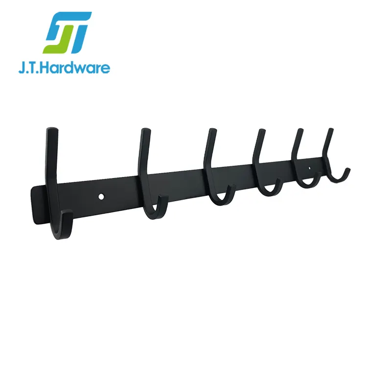 No Drilling Free Stick Satin Graphite Black Stainless Steel 3 4 5 6 7 8 Wall Mounted Cloth Hooks Coat Rack