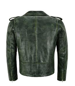 Blazer de Cuero Verde 100% Genuino Personalizado para Hombre, Corte Entallado, Marca Privada OEM/ODM, Estilo Moderno y Lujoso - Product Image 4