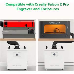 Purificador de aire y humo comercial Creality, extractor de humos de 3 etapas, carcasa láser con conducto de escape - Product Image 4