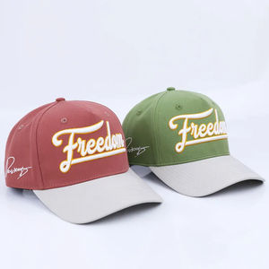 OEM de aspecto vintage de dos colores gorras de camionero bordado 3D Logo hombres algodón 5 paneles deporte gorra de béisbol - Product Image 5