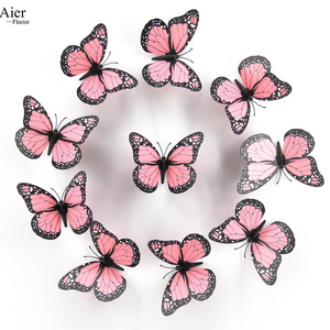 Aierflorist 10Pcs/BAG 12CM Valentine's Day Series Flash 3D Flower Bouquet Decoration Wedding Party Butterfly Decorative - Product Image 3
