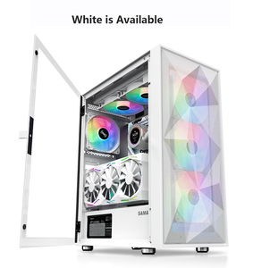 SAMA 3509 Tempered Glass bảng điều chỉnh máy tính giữa tháp ATX <span class=keywords><strong>PC</strong></span> chơi Game trường hợp tủ với bản lề mở <span class=keywords><strong>c</strong></span>ửa - Product Image 6