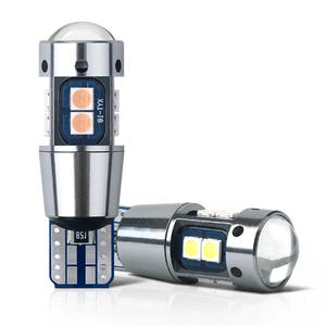 Ampoule T10 3W à haute luminosité pour feux de positionnement de voiture, lentille de contour super lumineuse, feux de jour LED bleu glace, petite lumière - Product Image 3