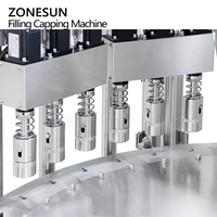 Machine d'emballage et de bouchage automatique à grande vitesse ZONESUN ZS-AFC12M avec pompe à piston rotative servo à 6 têtes pour sachets à bec verseur