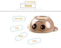Vaisselle pour enfants en coque de riz écologique, durable, sans BPA, disponible en OEM/ODM, avec logo personnalisable, pour bols et dîners minimalistes