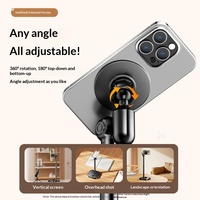 Support magnétique de bureau pour téléphone portable, universel, réglable, en alliage d'aluminium, compatible avec les appareils de 4 à 9 pouces, idéal pour les vidéos en direct
