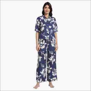Ensemble de pyjama pour femmes en coton et bambou de qualité supérieure, tissu doux, vente en gros, pantalon de pyjama à motif floral, respirant, séchage rapide - Product Image 2