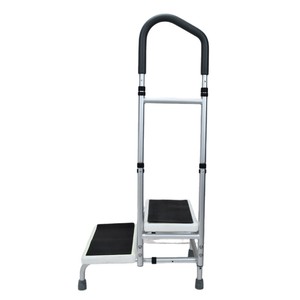 <b>Step</b> <b>Stool</b> With Armrests Double Tier Aluminum Alloy For Elderly Bathroom Safety Equipment - Product Image 5