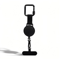 Tali Pengaman Ponsel Anti Maling, Tali Lanyard Kabel Baja, Tali ID Card, Gantungan Kunci Retractable Heavy Duty untuk Luar Ruangan