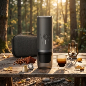 Máquina de café portátil de personalización avanzada Cafetera de camping Máquina de café <span class=keywords><strong>espresso</strong></span> portátil Aluminio OEM 90 <span class=keywords><strong>Nano</strong></span> 5V Max.80 Ml - Product Image 3
