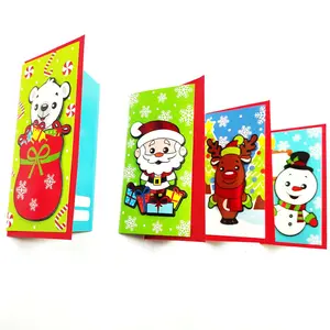 Decorative holiday printing paper set merry Christmas 3D card with envelope Christmas 3D card with envelope
