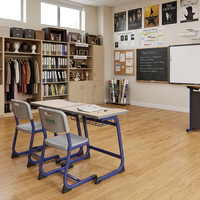 Ensemble bureau et chaise individuels pour étudiant, nouvelle arrivée, durable, design ergonomique, mobilier scolaire en gros