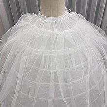 <span class=keywords><strong>Tulle</strong></span> <span class=keywords><strong>blanc</strong></span> 7 cerceaux 2 couches jupons pour robe de mariée grande taille robe de bal moelleux sous-jupe Crinoline <span class=keywords><strong>jupon</strong></span> cerceau jupe - Product Image 4