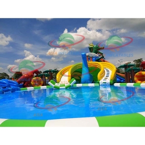 Taman Hiburan Air Bergerak Luar Ruangan Aqua <span class=keywords><strong>Park</strong></span> Desain Baru Taman Air Dinosaurus Tiup - Product Image 6