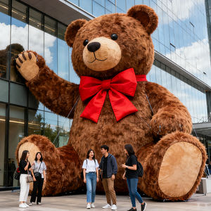 Grande figurine d'ours en peluche gonflable en PVC imperméable ou en tissu Oxford pour la promotion commerciale et la décoration d'événements - Product Image 1